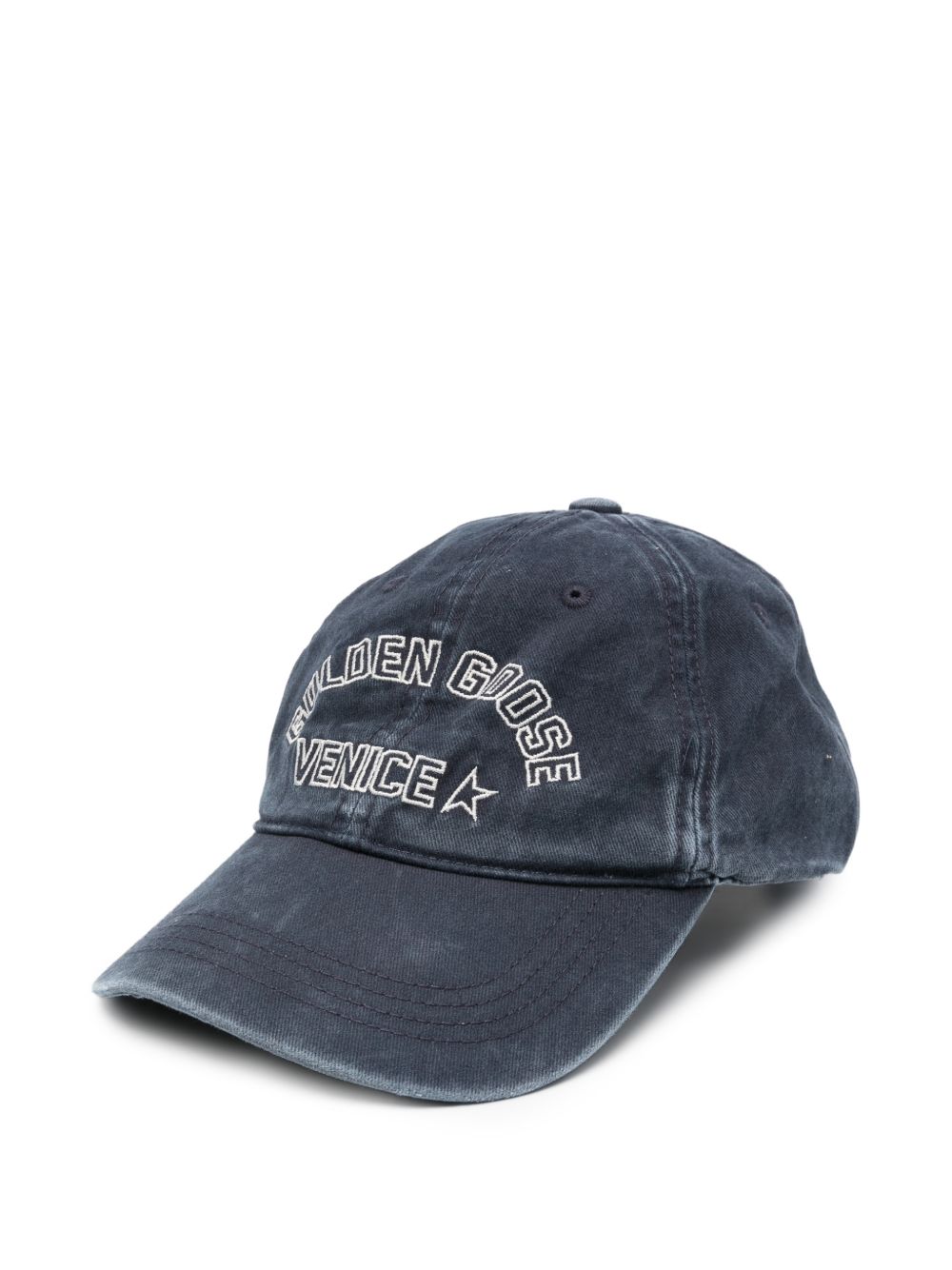 GOLDEN GOOSE Cappello Baseball blu in cotone