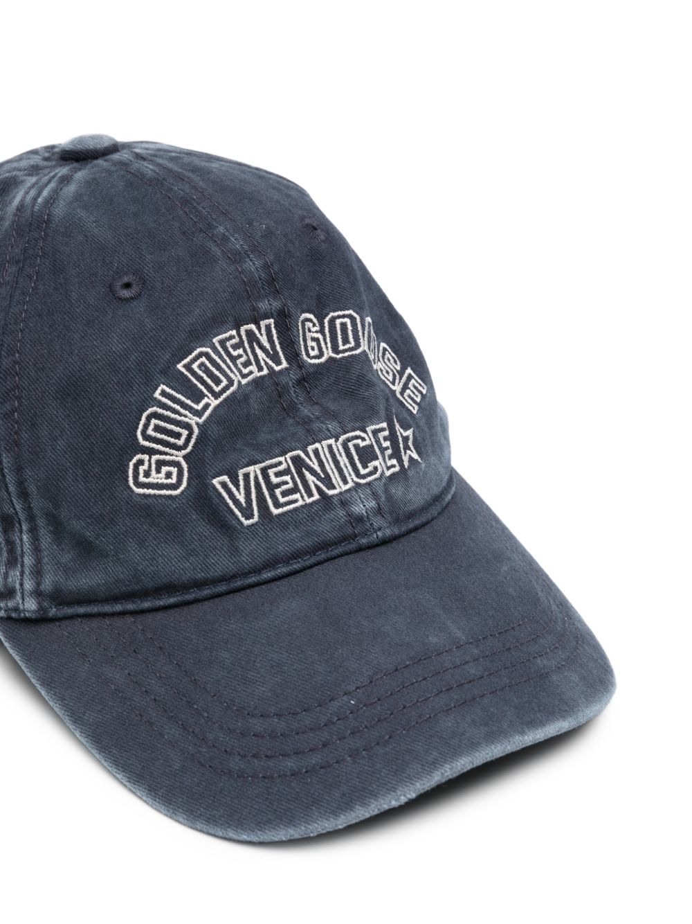 GOLDEN GOOSE Cappello Baseball blu in cotone