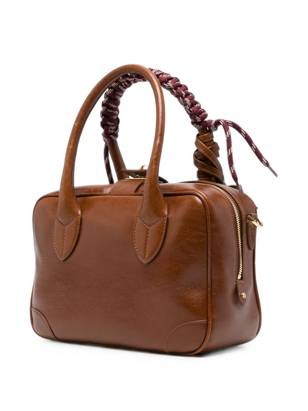 GOLDEN GOOSE Borsa a mano a bauletto in pelle marrone