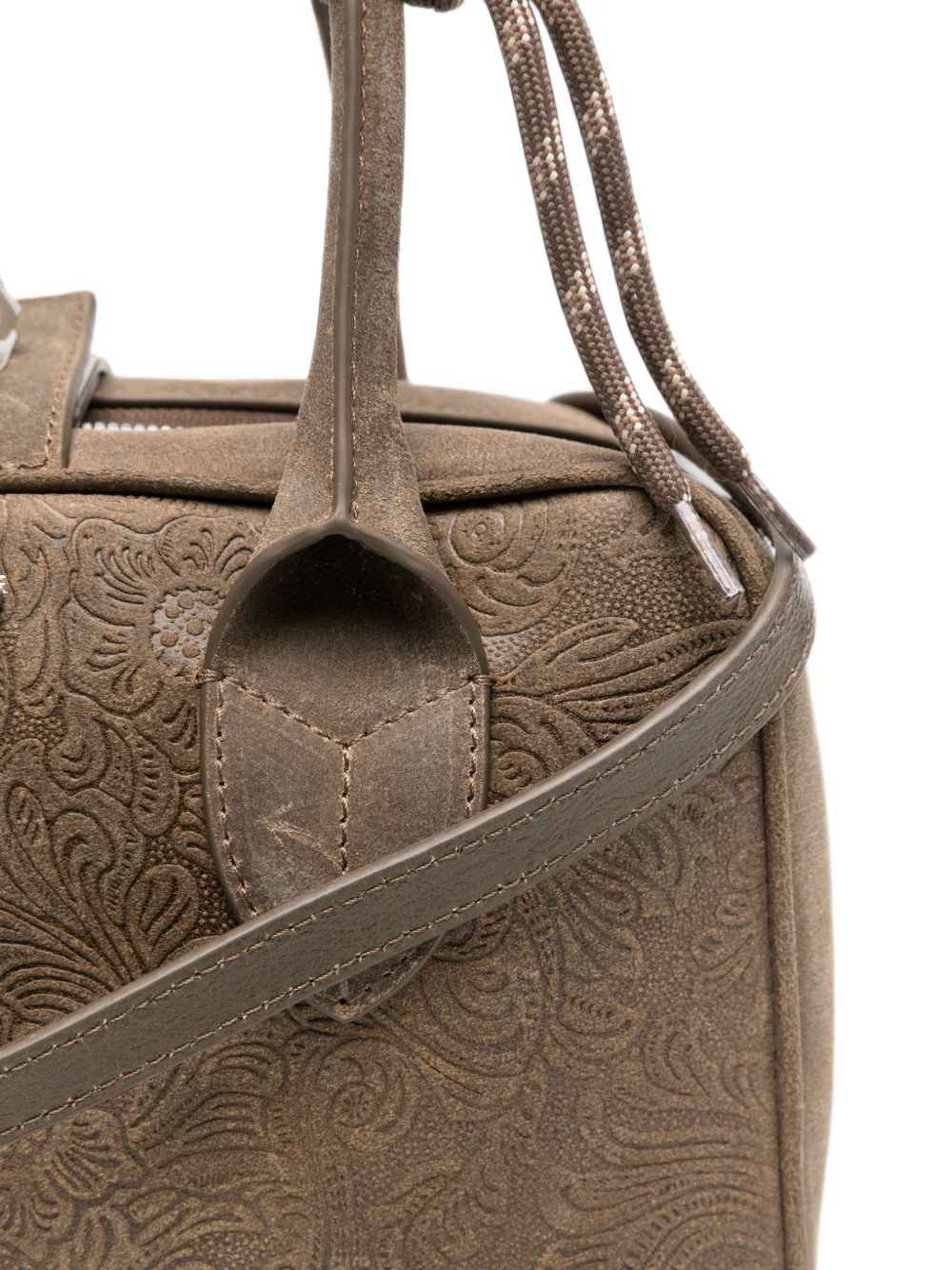 GOLDEN GOOSE Borsa in pelle con decorazioni floreali incise