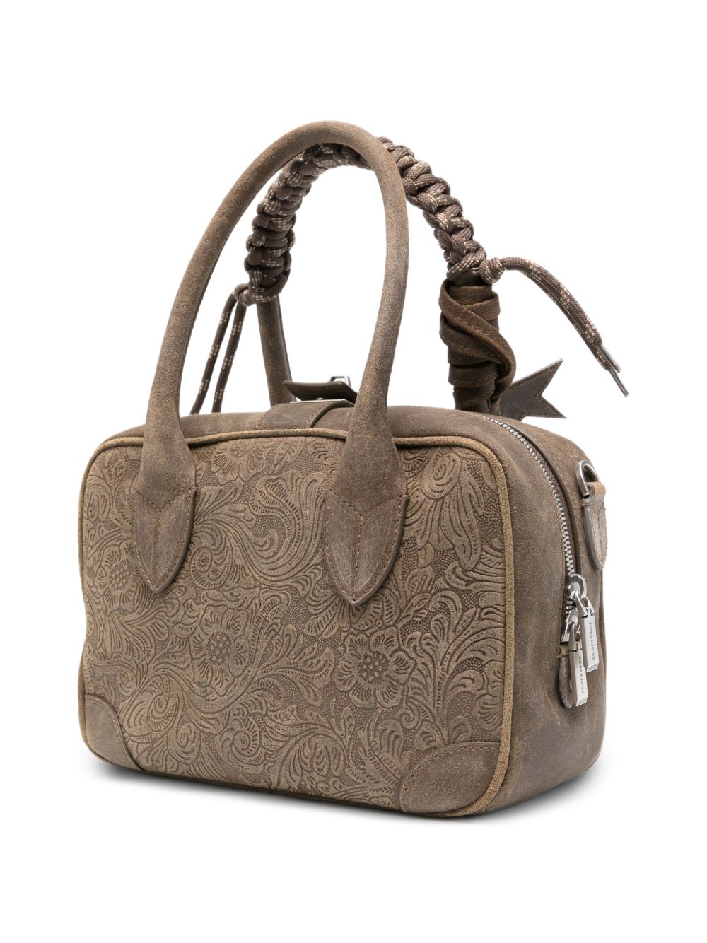GOLDEN GOOSE Borsa in pelle con decorazioni floreali incise