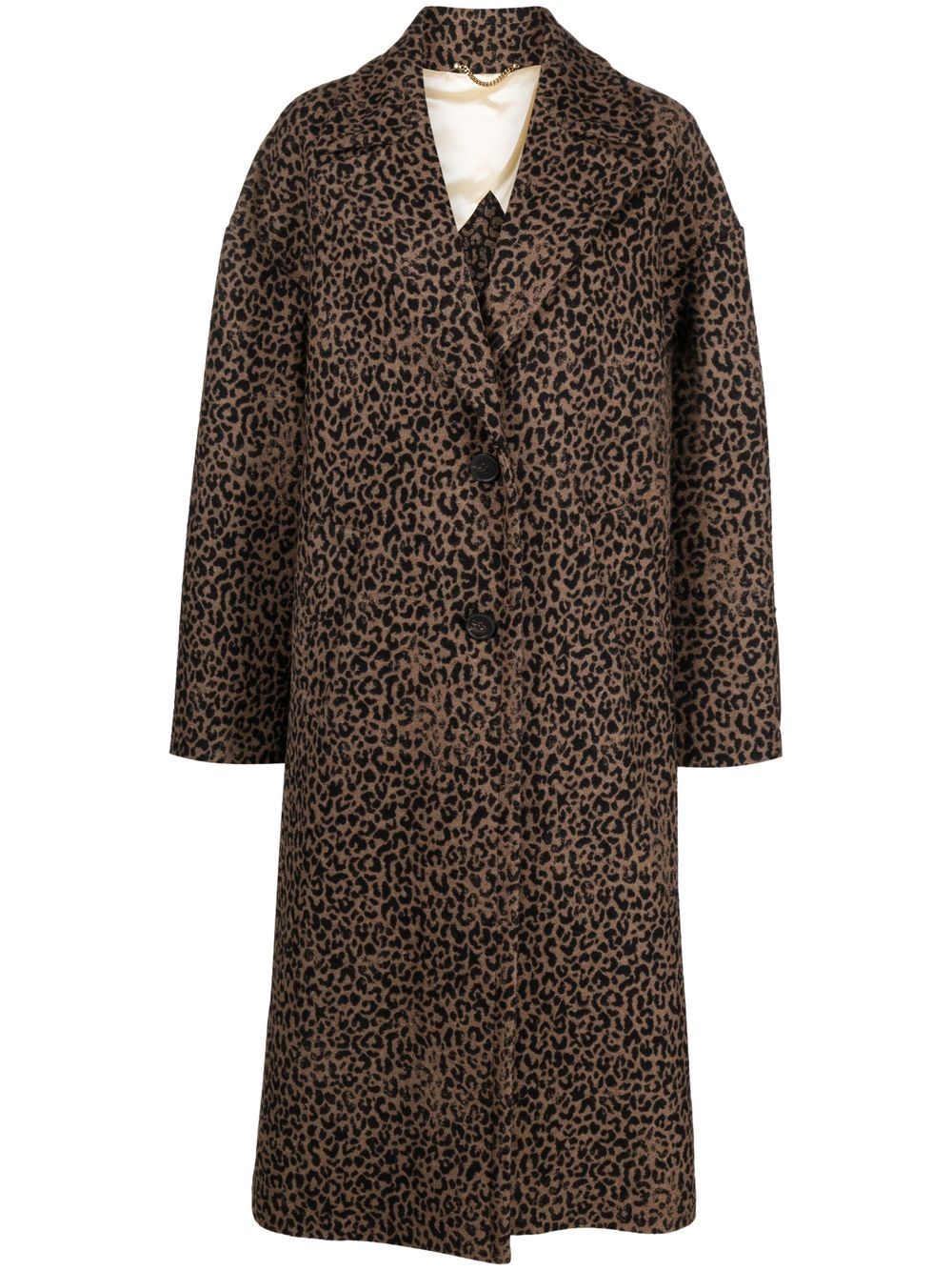 GOLDEN GOOSE Cappotto in lana con effetto fur animalier