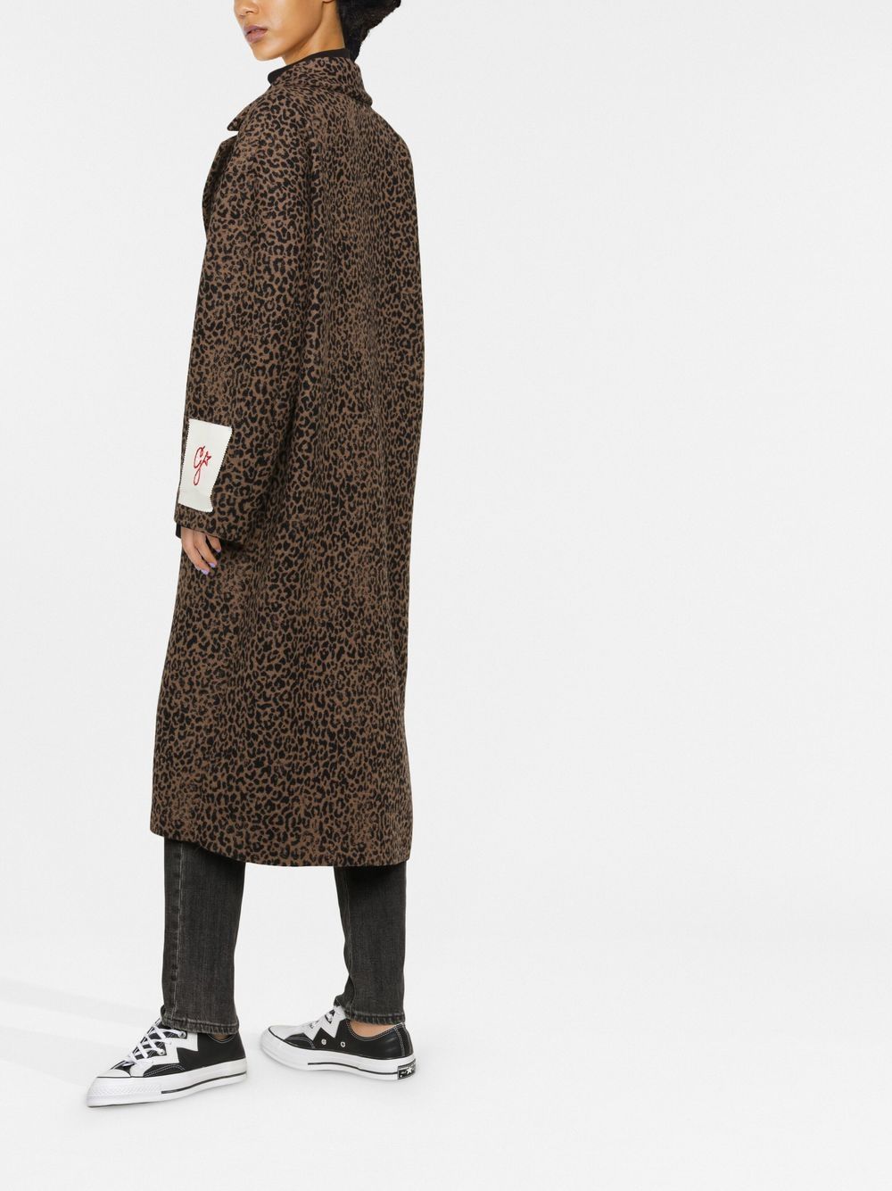 GOLDEN GOOSE Cappotto in lana con effetto fur animalier