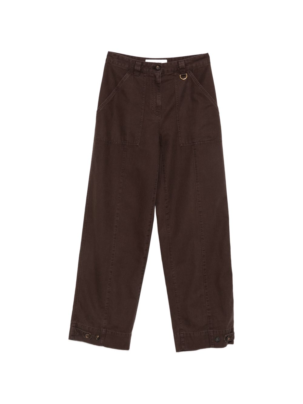 GOLDEN GOOSE Pantaloni marroni in cotone con tasche
