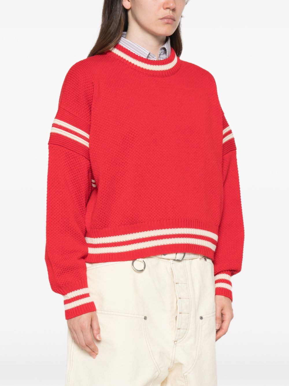 GOLDEN GOOSE Felpa rossa in cotone