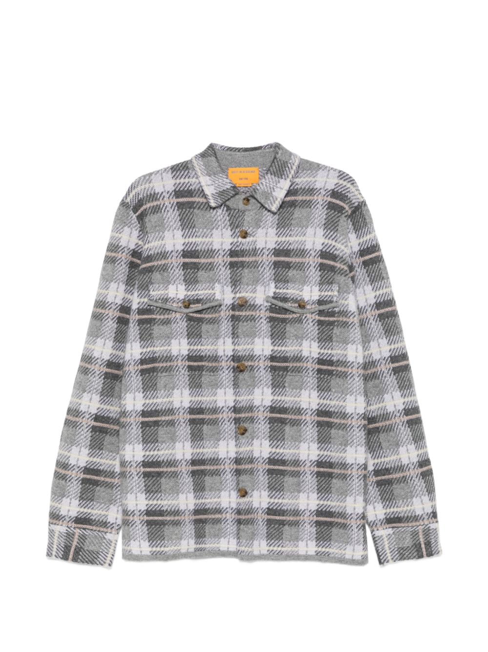 GUEST IN RESIDENCE Camicia a quadri grigia in cashmere