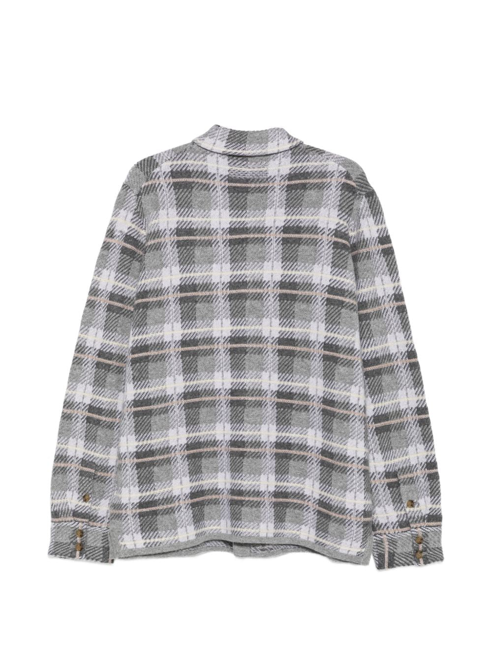 GUEST IN RESIDENCE Camicia a quadri grigia in cashmere