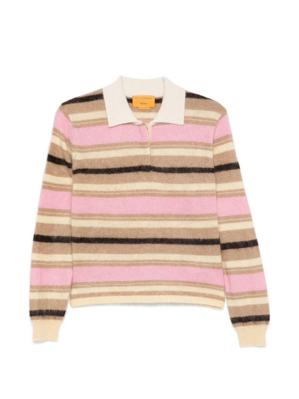 GUEST IN RESIDENCE Polo in cashmere a righe multicolore