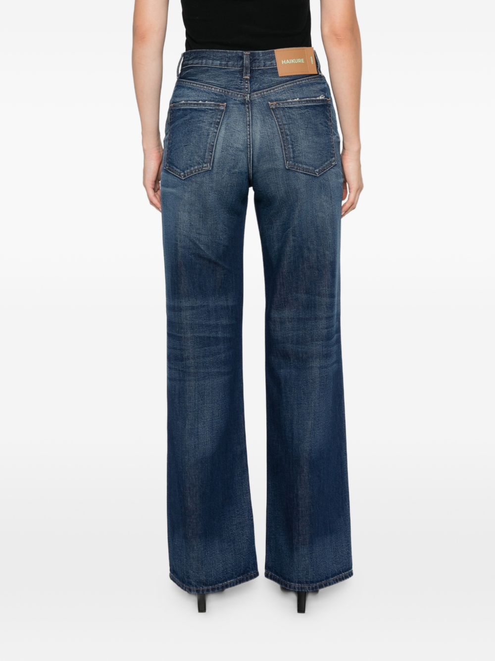 HAIKURE Jeans Korea Blu a Gamba Ampia