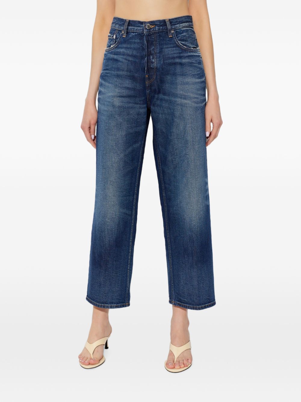 HAIKURE Jeans Betty boyfriend in denim blu navy