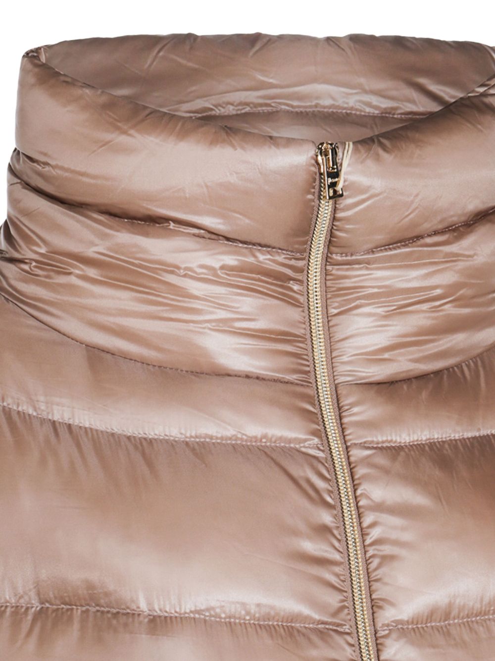 HERNO Piumino trapuntato beige con collo ampio