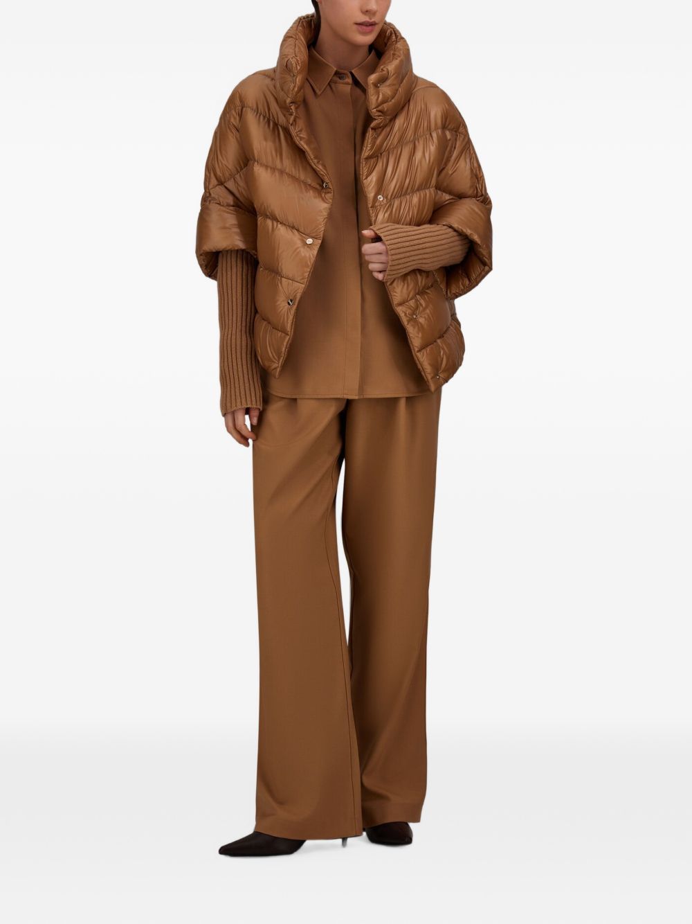 HERNO Pantaloni eleganti marroni con pinces frontali
