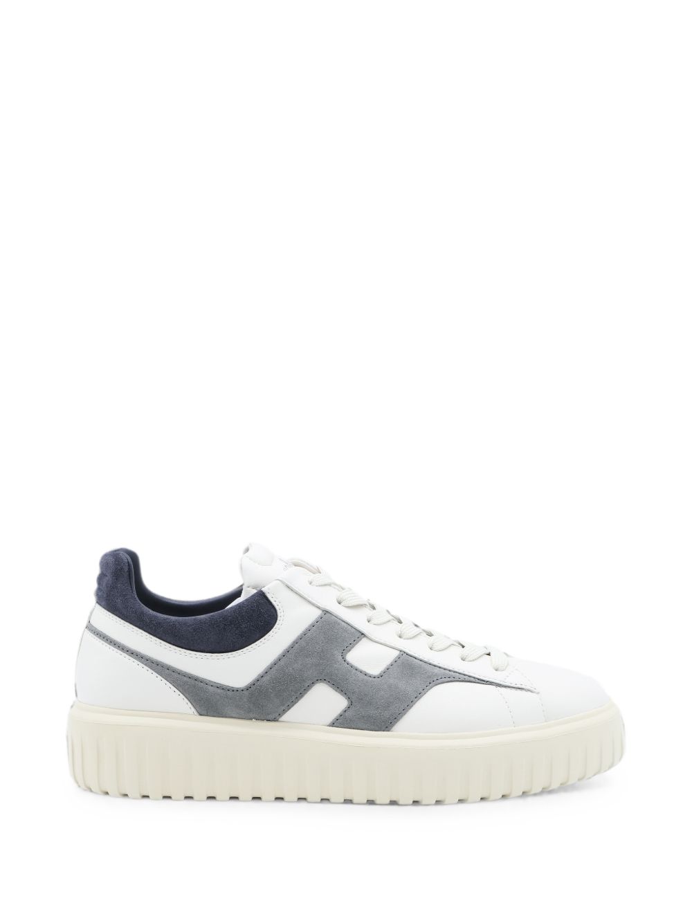 HOGAN H-Stripes Sneakers Uomo Avorio, Grigio e Blu