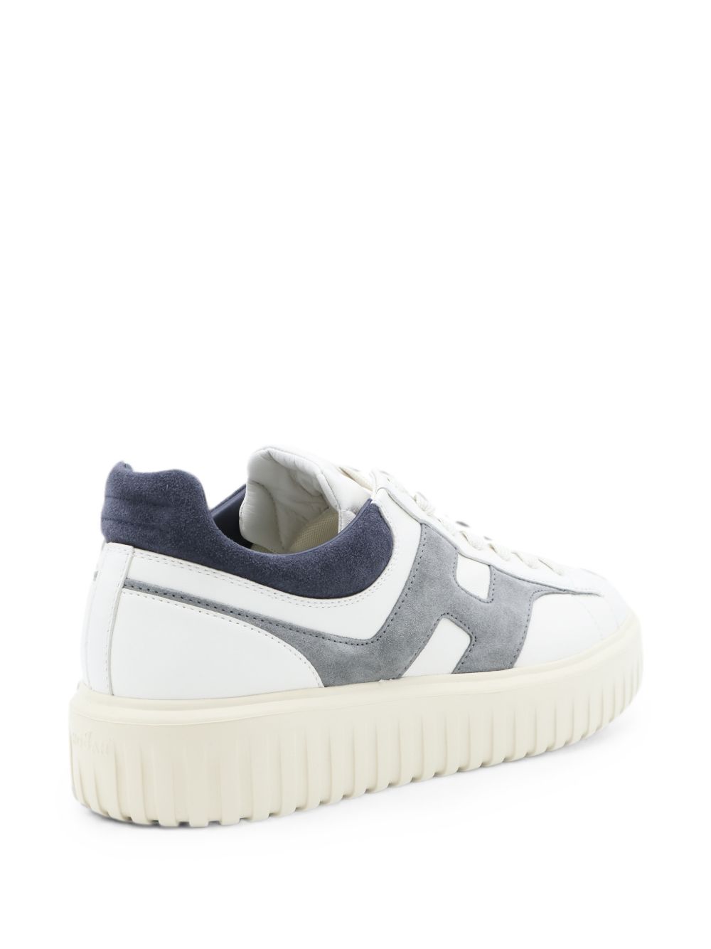 HOGAN H-Stripes Sneakers Uomo Avorio, Grigio e Blu