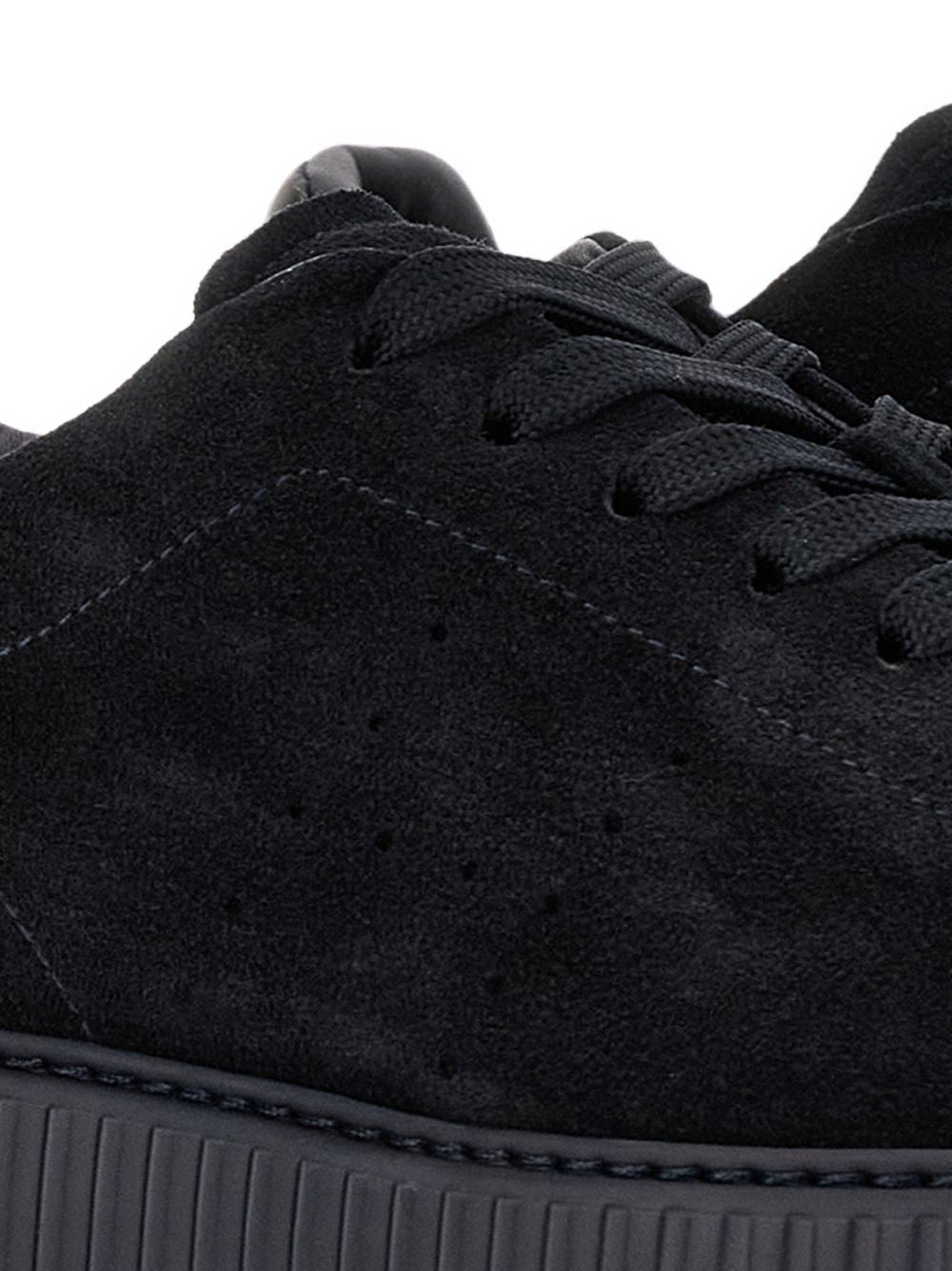 HOGAN Sneakers Total Black in suede nero