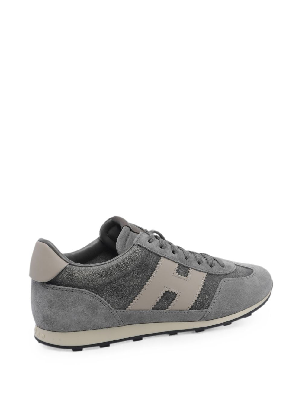HOGAN Sneakers grigie con inserti in suede e logo laterale