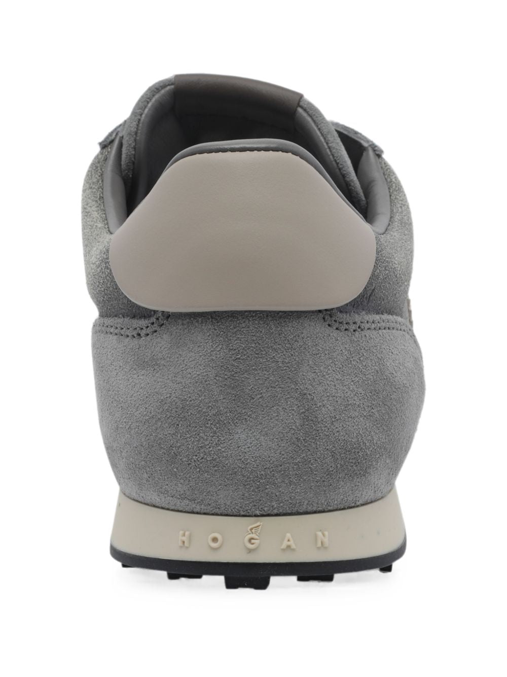 HOGAN Sneakers grigie con inserti in suede e logo laterale
