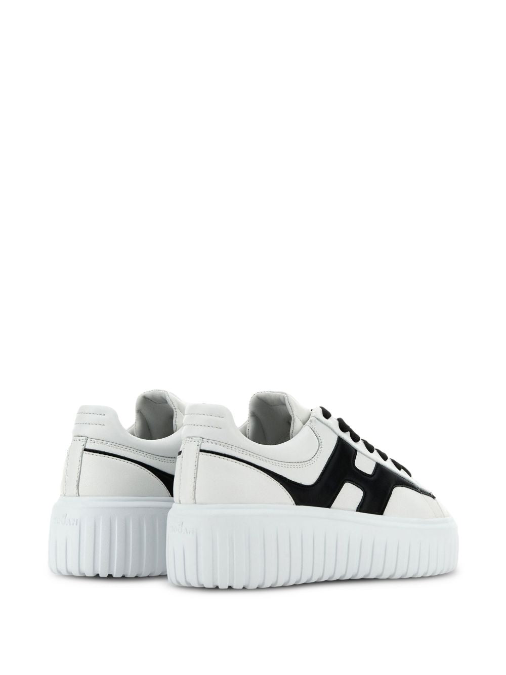 HOGAN Sneakers bianche in pelle con dettagli neri