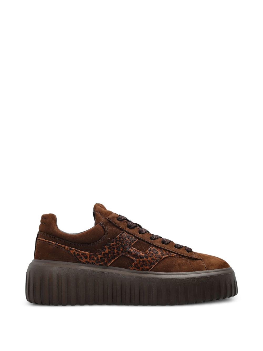 HOGAN Sneaker Hogan stringata in pelle scamosciata con suola platform e logo H