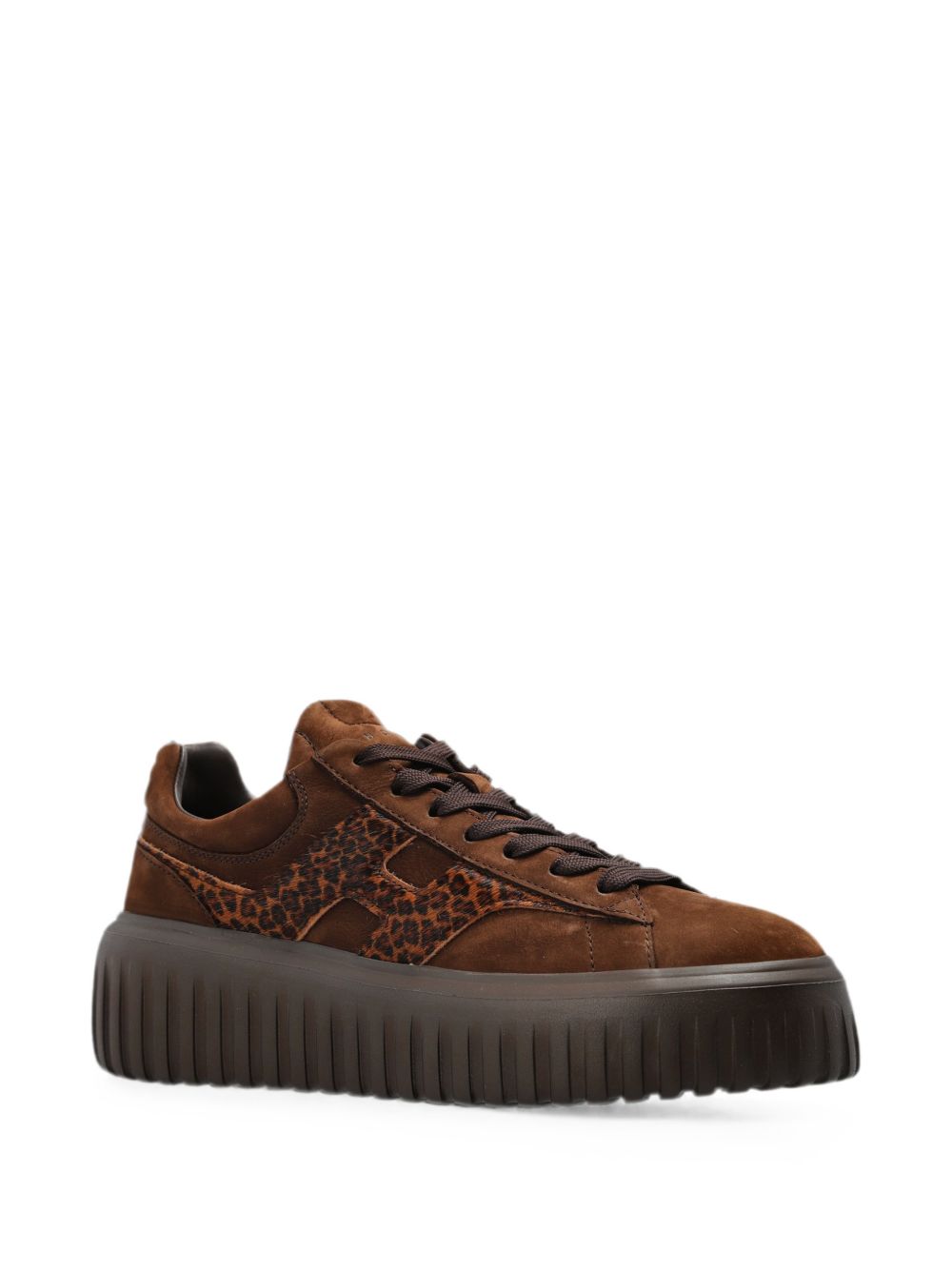 HOGAN Sneaker Hogan stringata in pelle scamosciata con suola platform e logo H