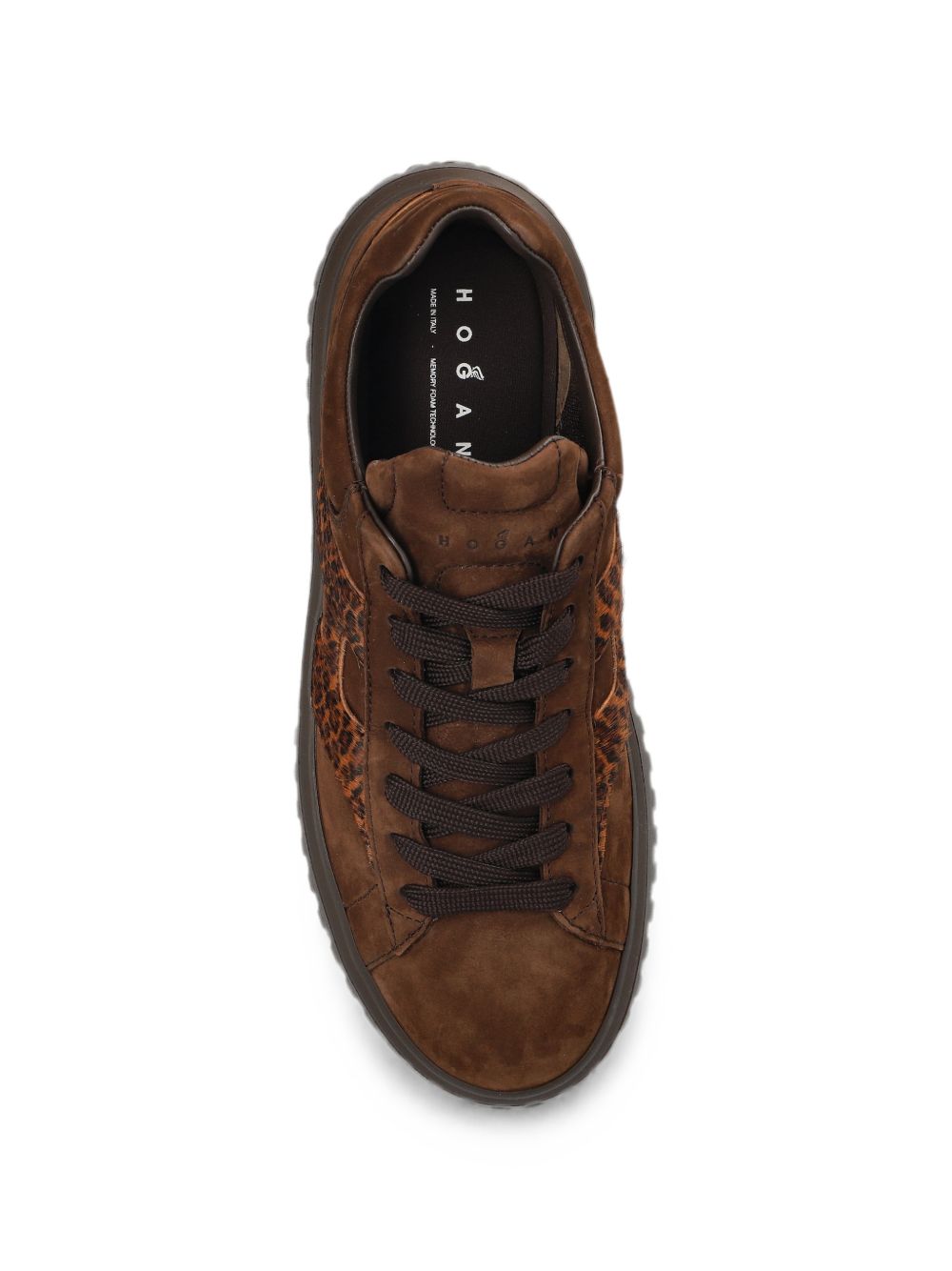 HOGAN Sneaker Hogan stringata in pelle scamosciata con suola platform e logo H