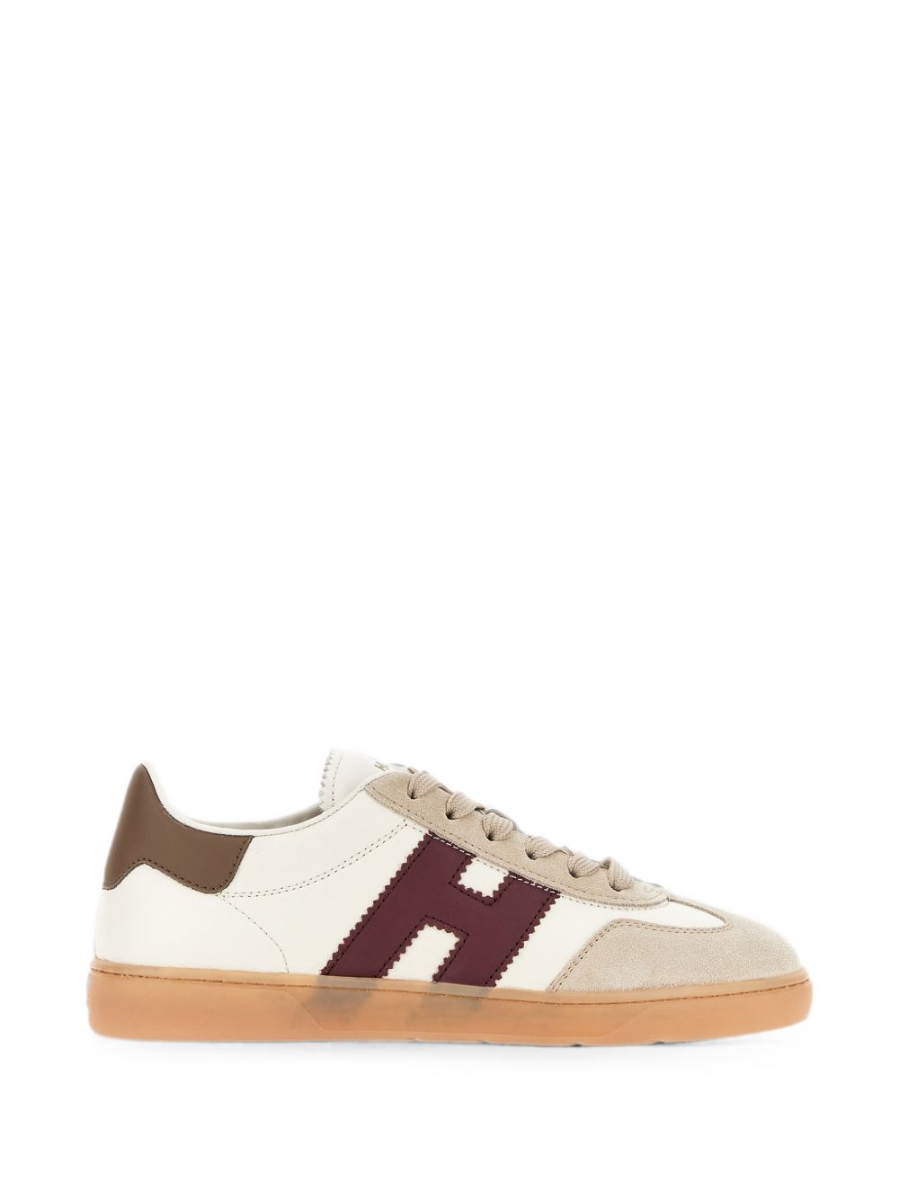 HOGAN Sneaker Hogan in nappa beige con dettagli in suede e logo H