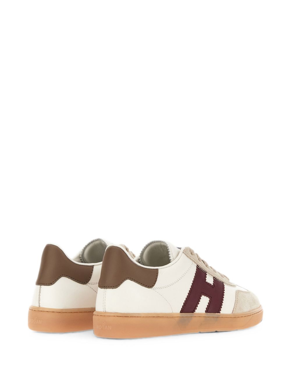 HOGAN Sneaker Hogan in nappa beige con dettagli in suede e logo H