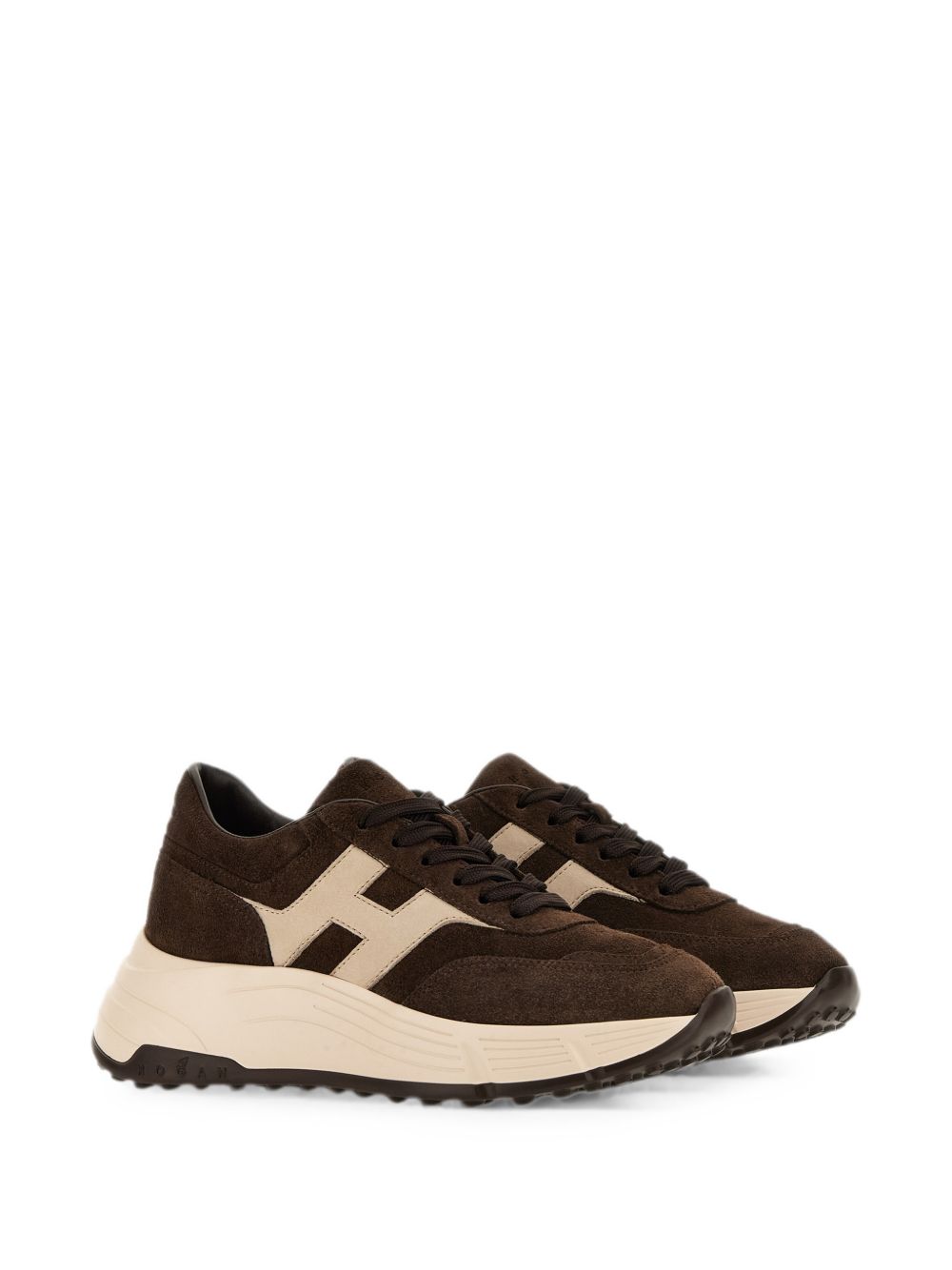 HOGAN Sneakers marroni in suede