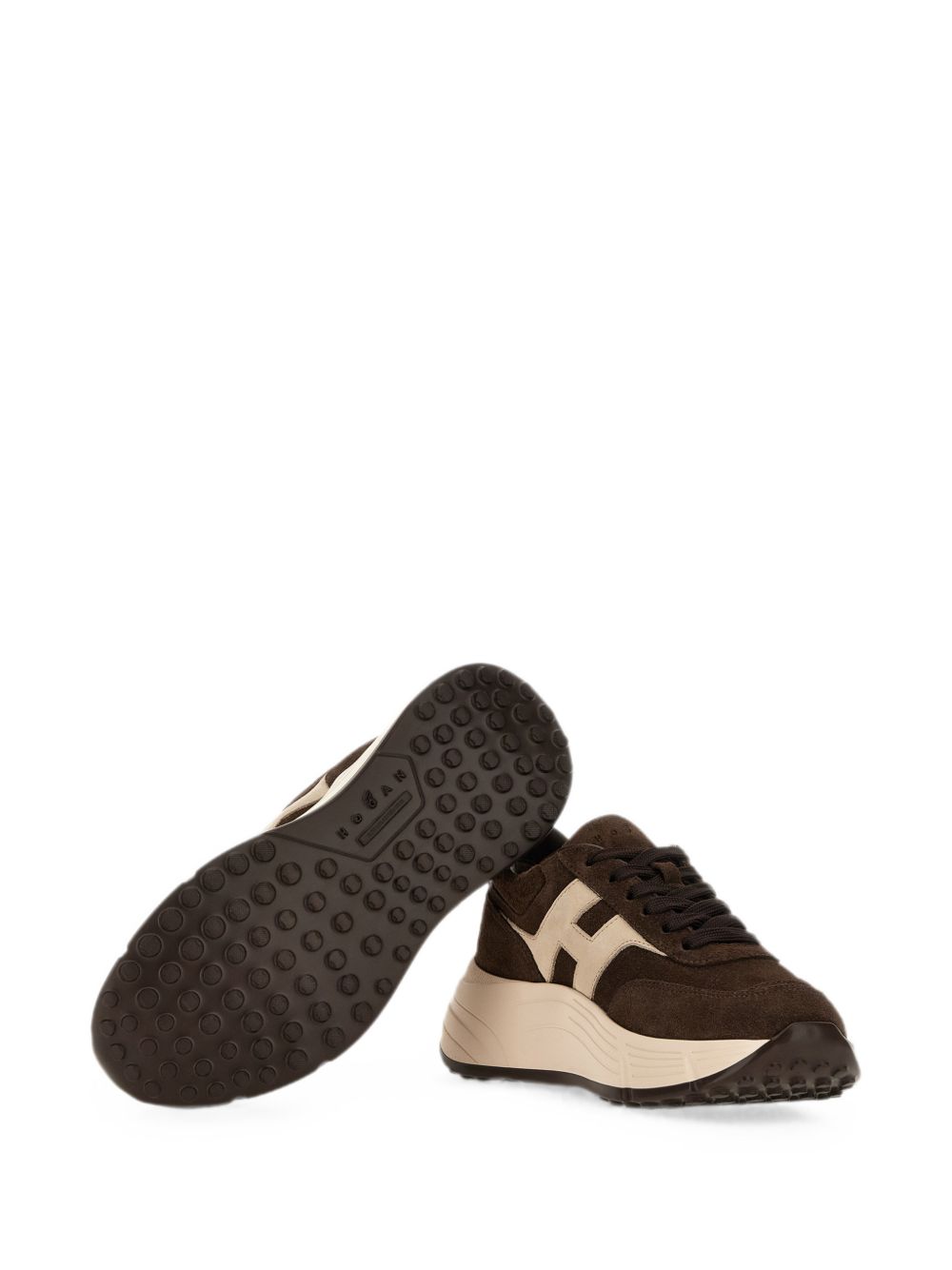 HOGAN Sneakers marroni in suede