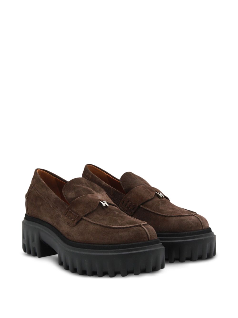 HOGAN Mocassini marroni in suede