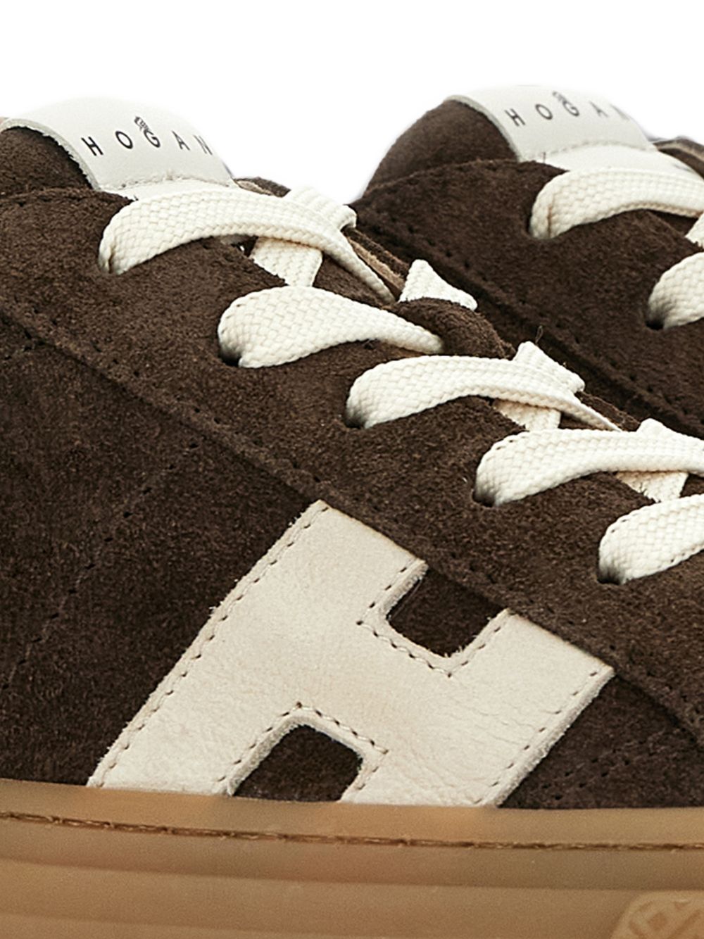 HOGAN Sneakers in pelle e suede marrone