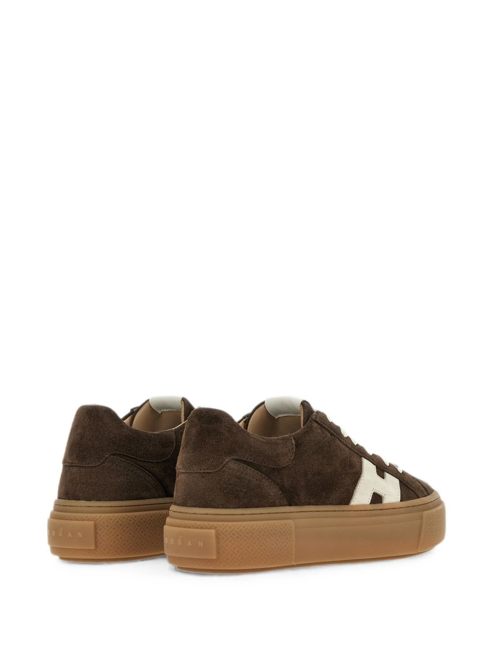 HOGAN Sneakers in pelle e suede marrone