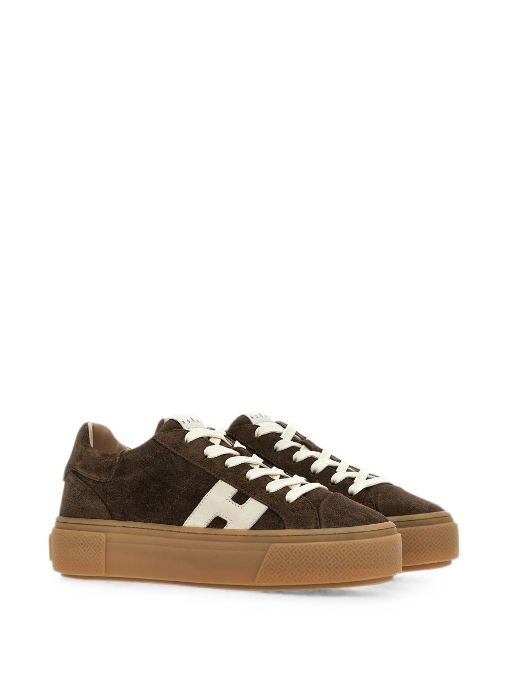 HOGAN Sneakers in pelle e suede marrone