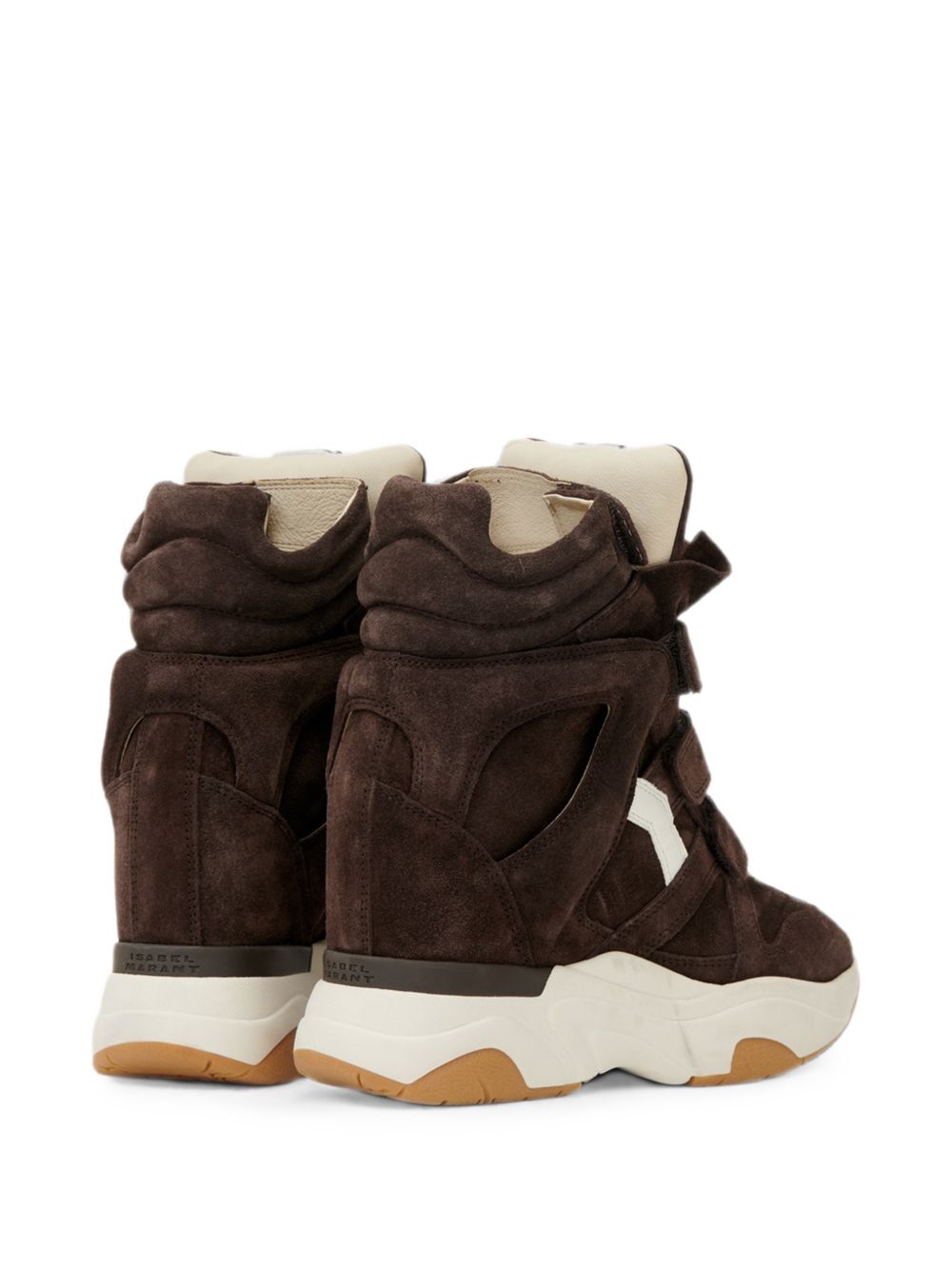 ISABEL MARANT Sneaker Balskee in suede con zeppa e chiusura con velcro