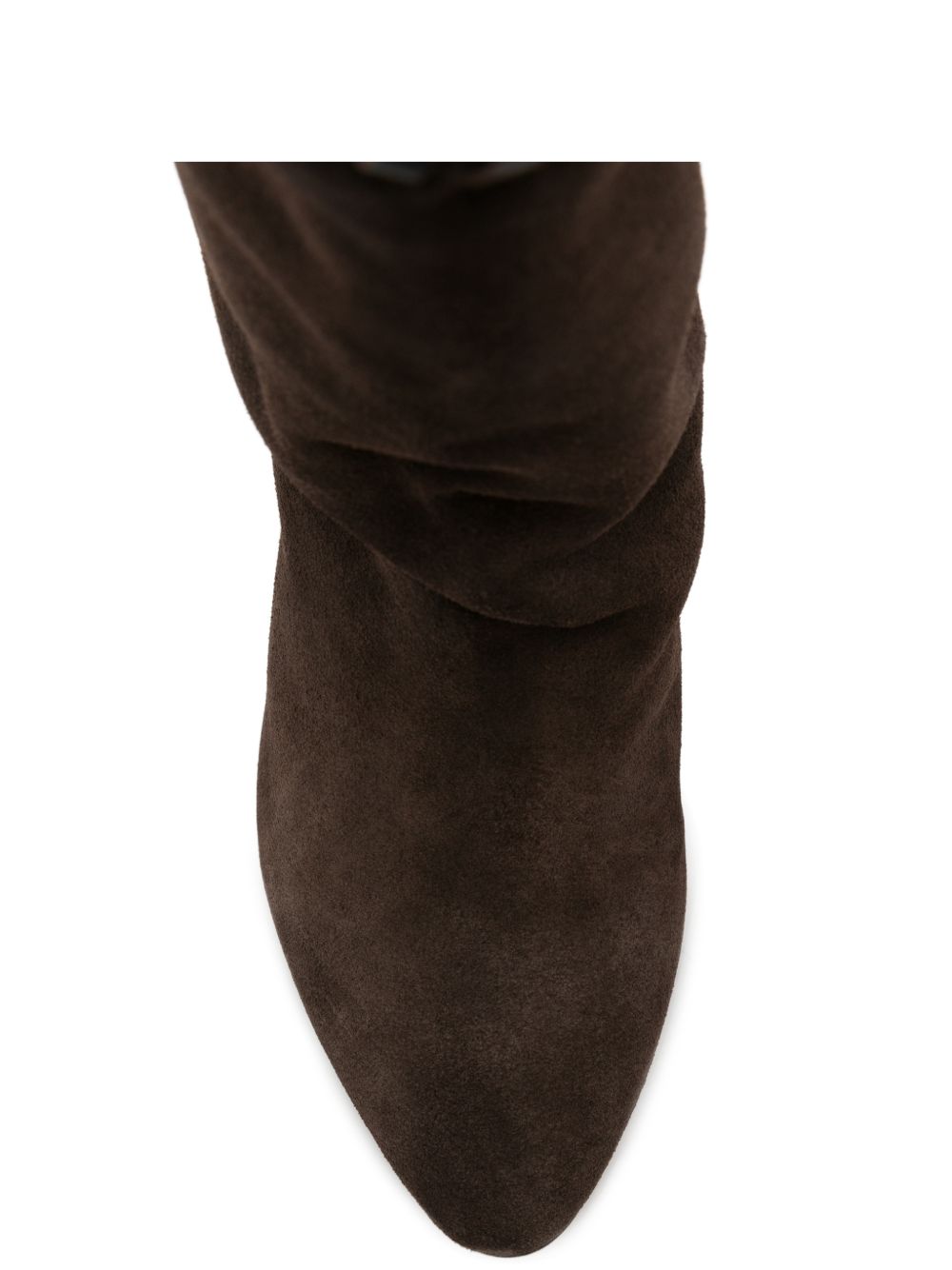 ISABEL MARANT Stivali Dalby in suede marrone con nappe e dettagli intrecciati