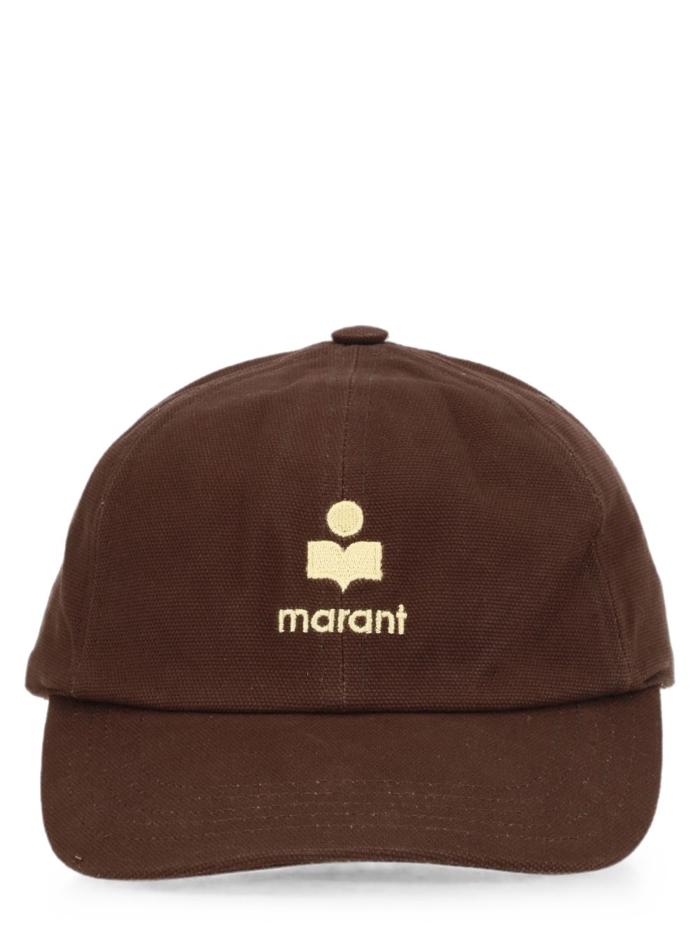 ISABEL MARANT Cappello da baseball marrone con logo ricamato