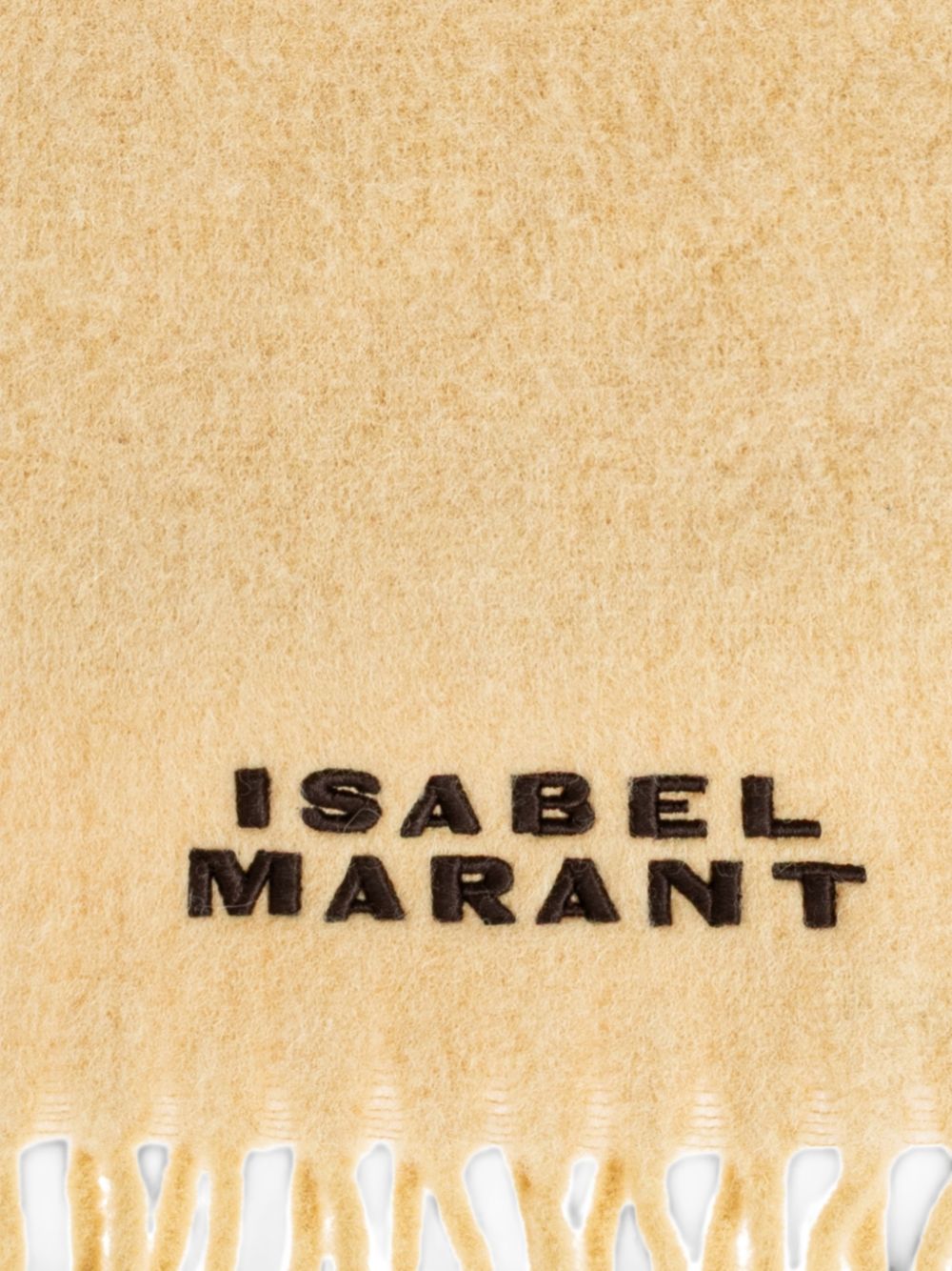 ISABEL MARANT Sciarpa con frange e logo