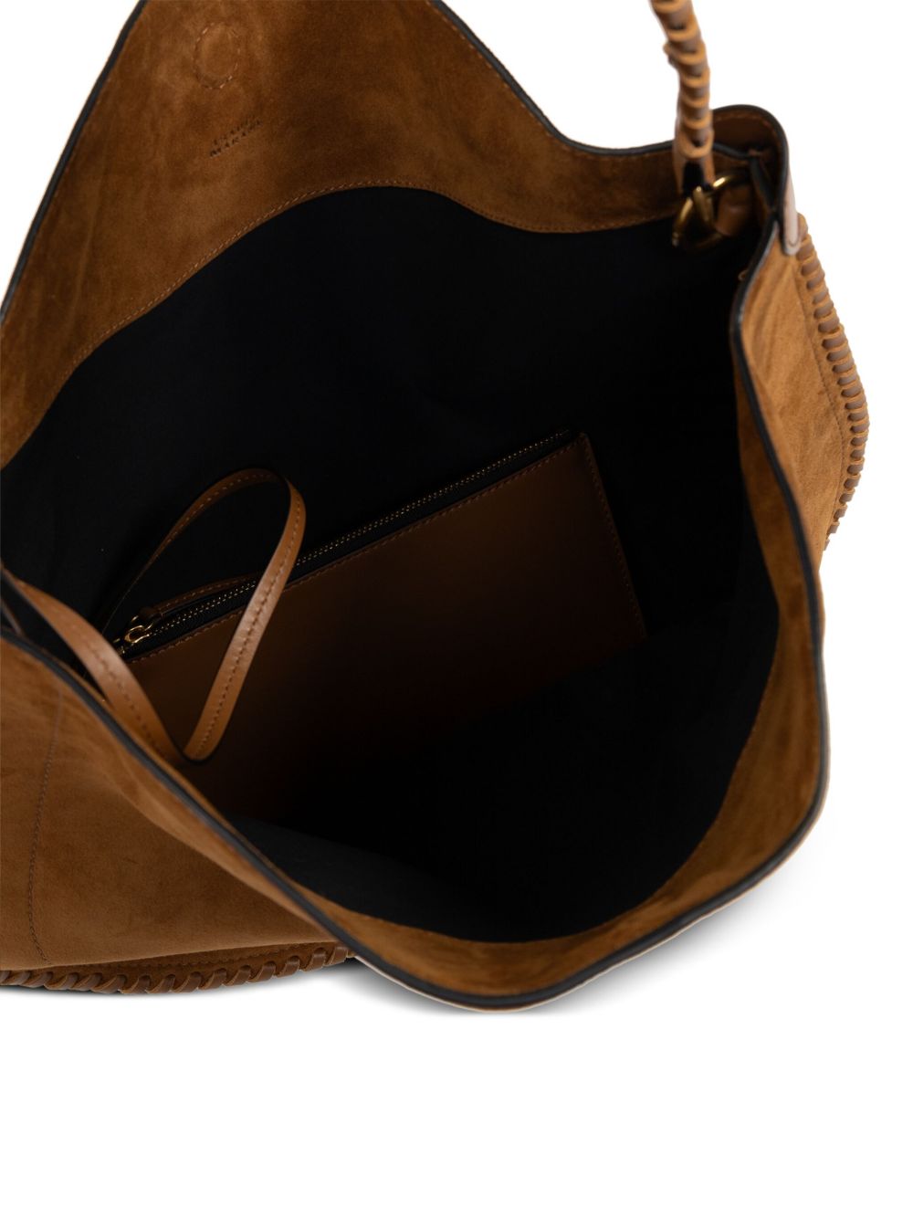 ISABEL MARANT Borsa Oskan Hobo Soft in pelle di vitello scamosciata intrecciata