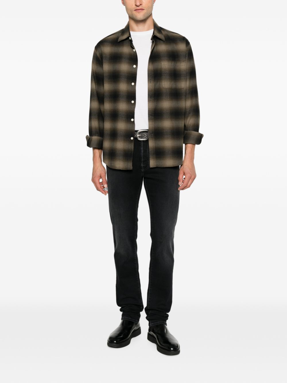 JACOB COHEN Jeans neri con leggero effetto wash sulla gamba