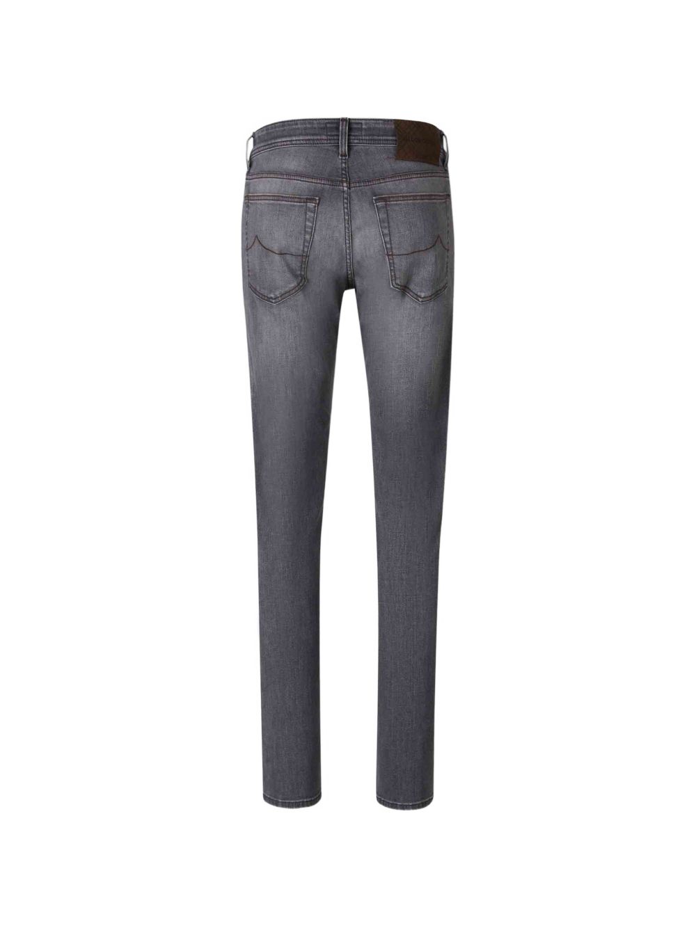 JACOB COHEN Jeans grigio chiaro a gamba stretta con effetto wash