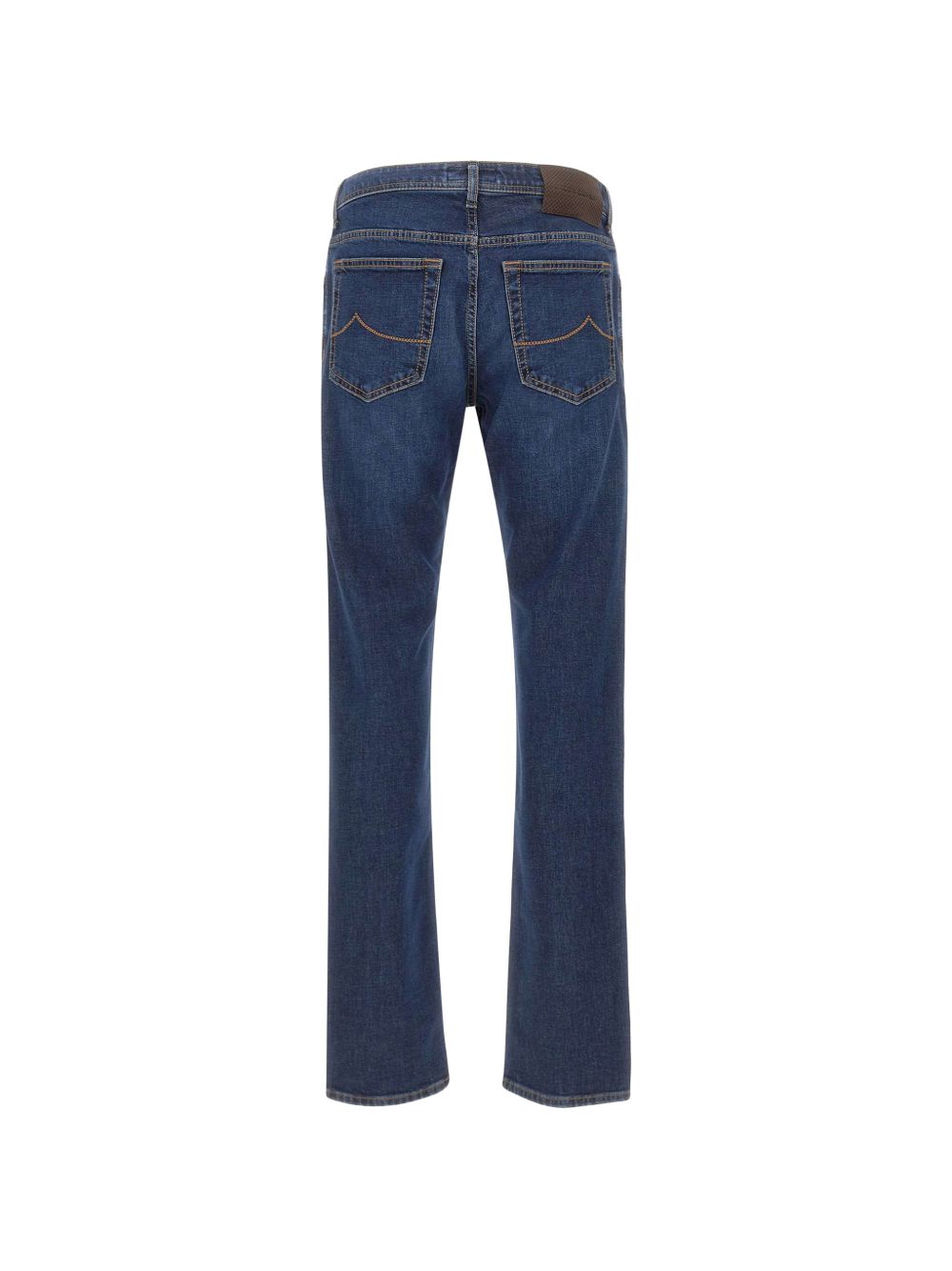 JACOB COHEN Jeans blu a gamba leggermente svasata con effetto wash