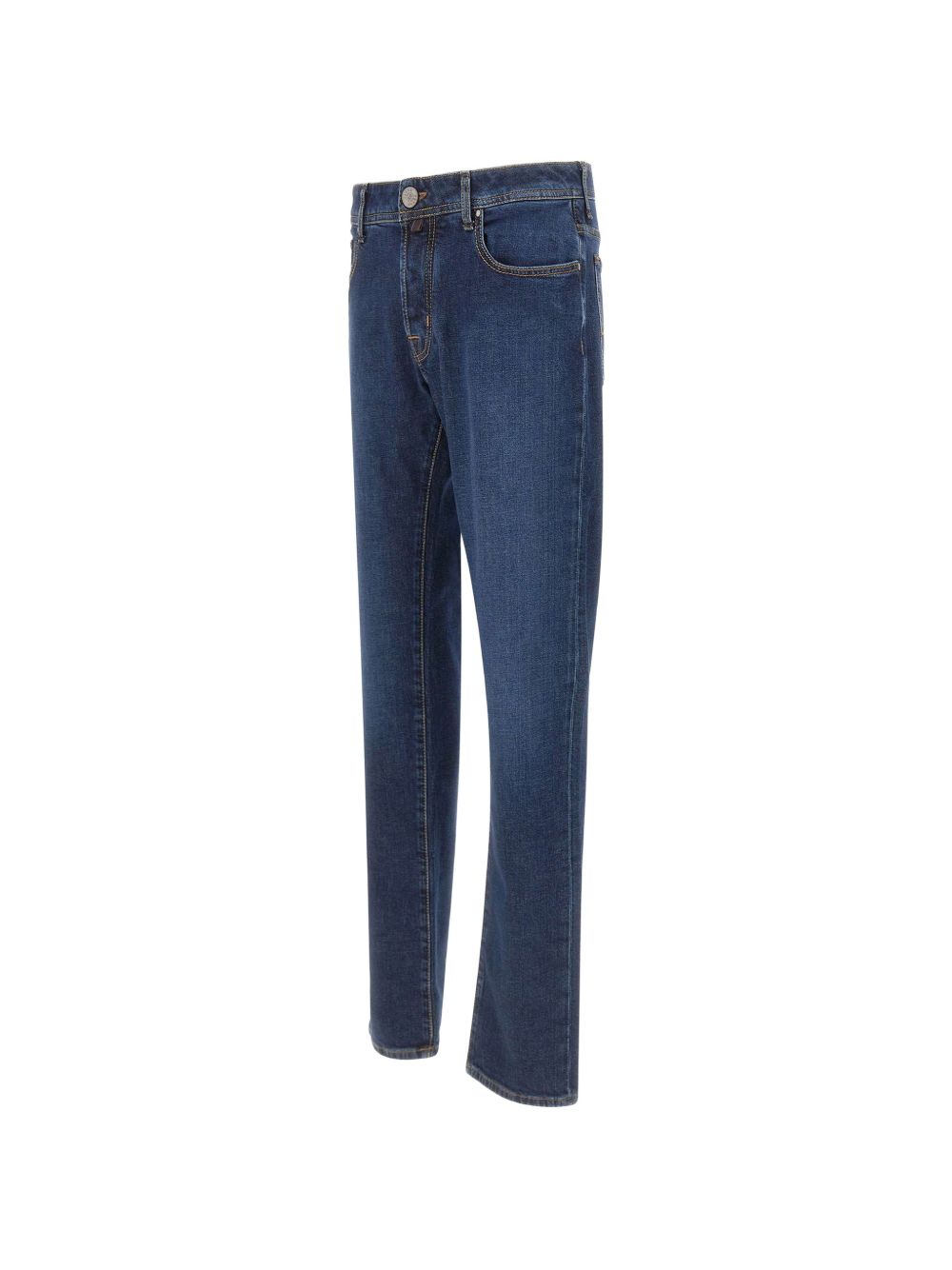 JACOB COHEN Jeans blu a gamba leggermente svasata con effetto wash