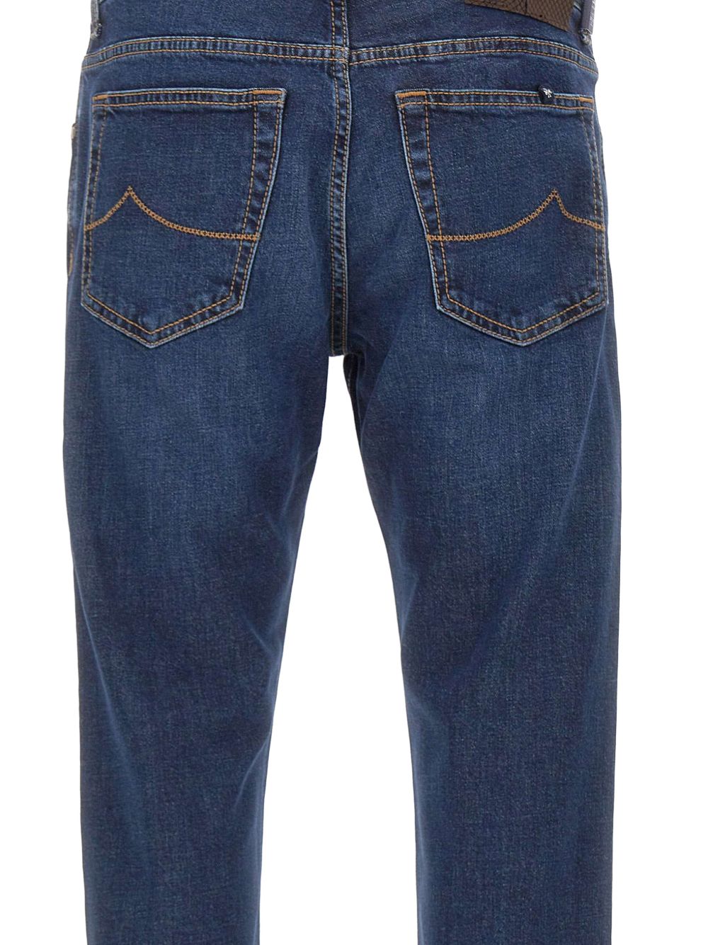 JACOB COHEN Jeans blu a gamba leggermente svasata con effetto wash