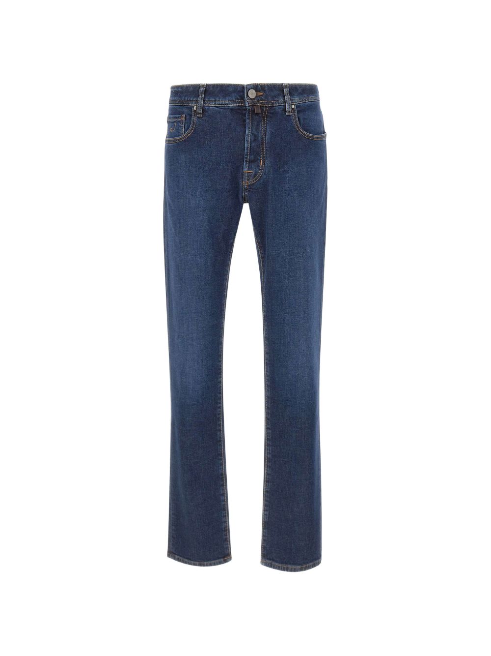 JACOB COHEN Jeans blu a gamba leggermente svasata con effetto wash