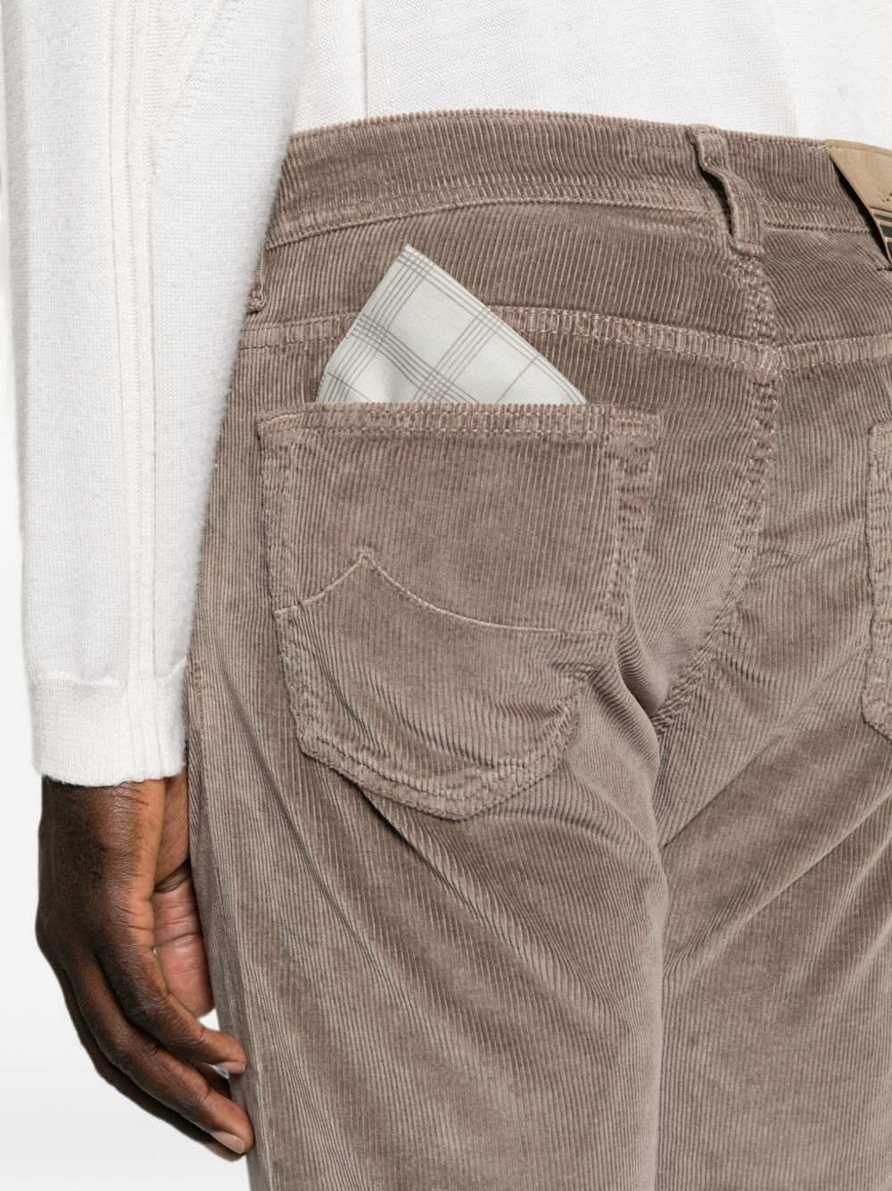 JACOB COHEN Pantaloni casual in velluto a coste beige