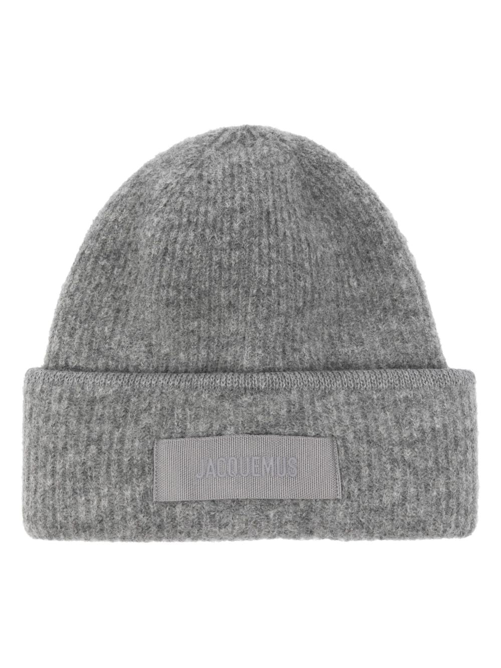 JACQUEMUS Berretto Le Bonnet Gros Grain in misto alpaca grigio