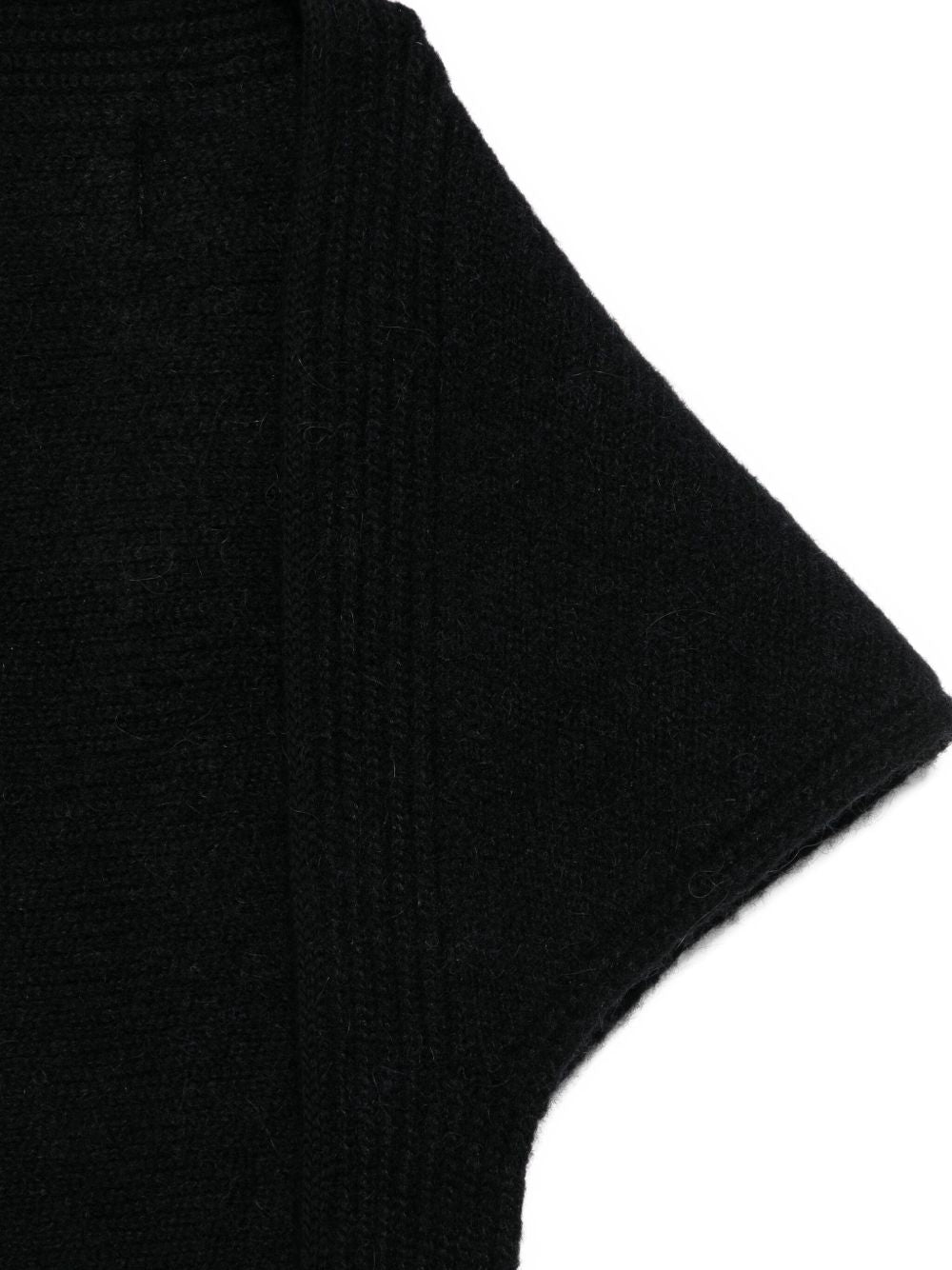 JACQUEMUS Foulard triangolare in misto alpaca nero