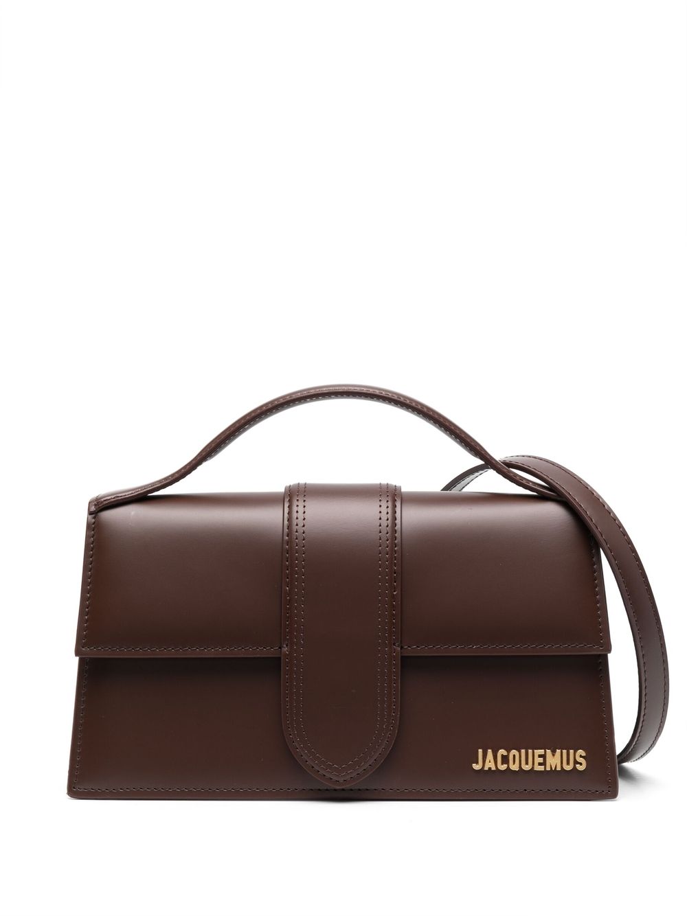 JACQUEMUS Borsa Le Grand Bambino in pelle marrone