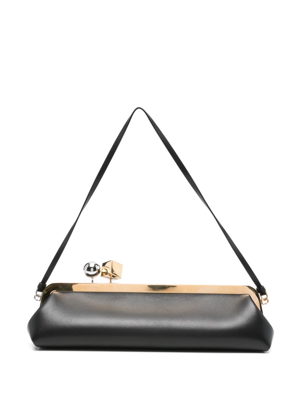 JACQUEMUS Pochette La Pochette Salon nera con rifiniture dorate