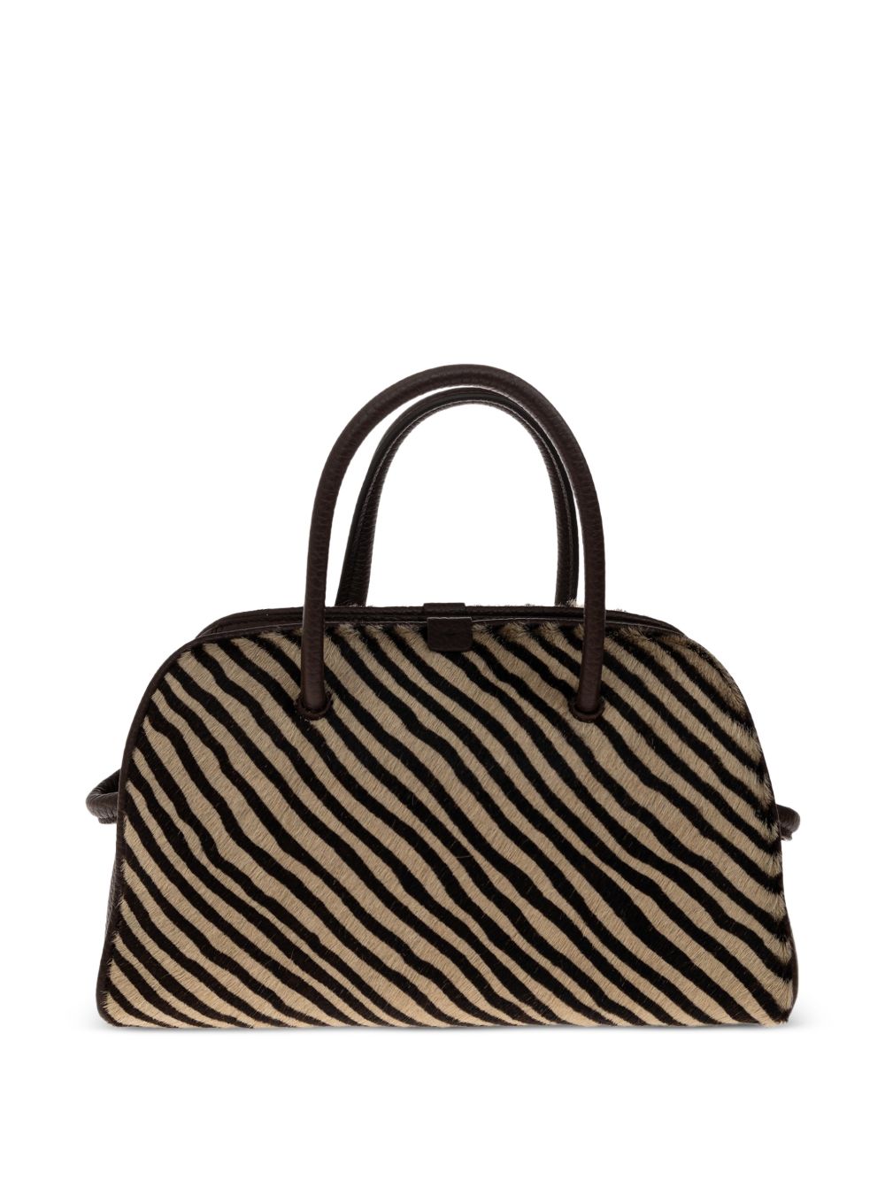 JACQUEMUS Borsa Petit Turismo in pelle e cavallino zebrato